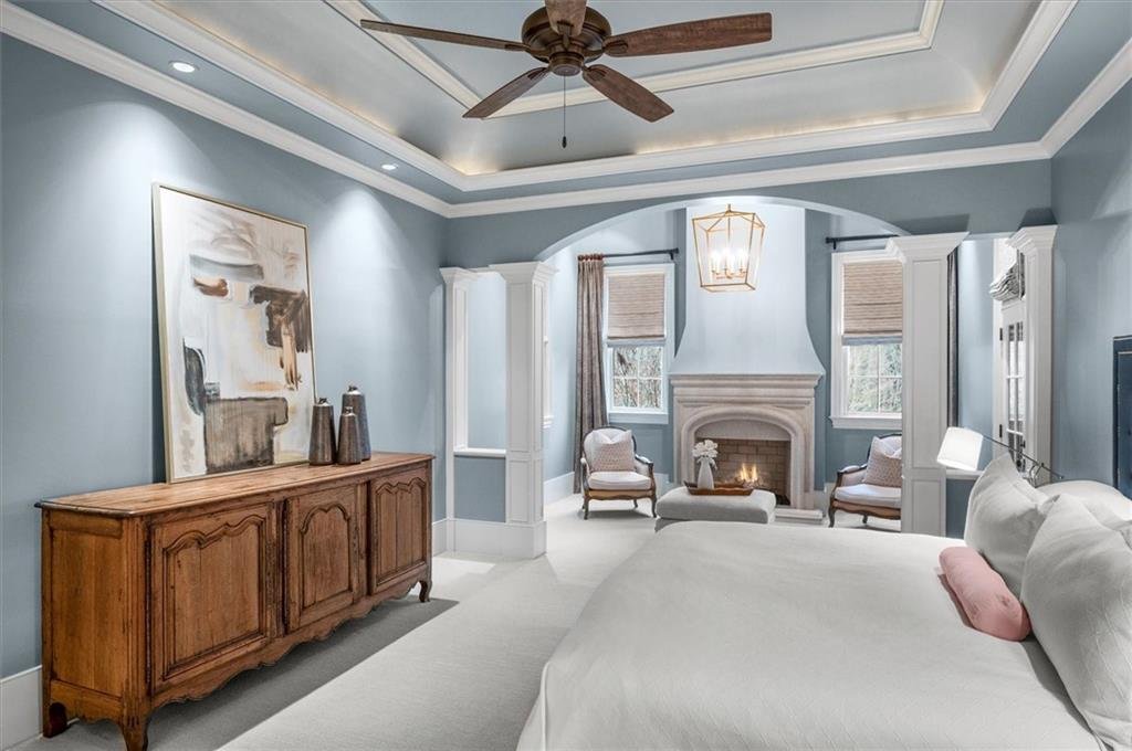Bedroom at 13940 Haystack Lane with cozy and elegant setting