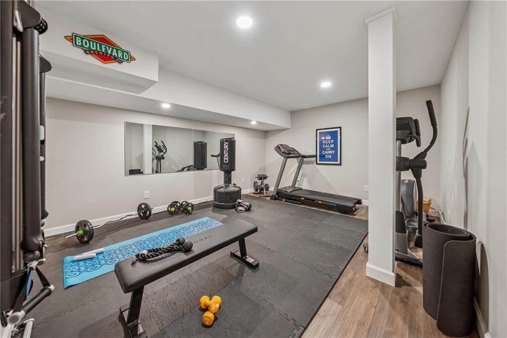 13360 Freemanville Road gym β private home gym with modern fitness equipment