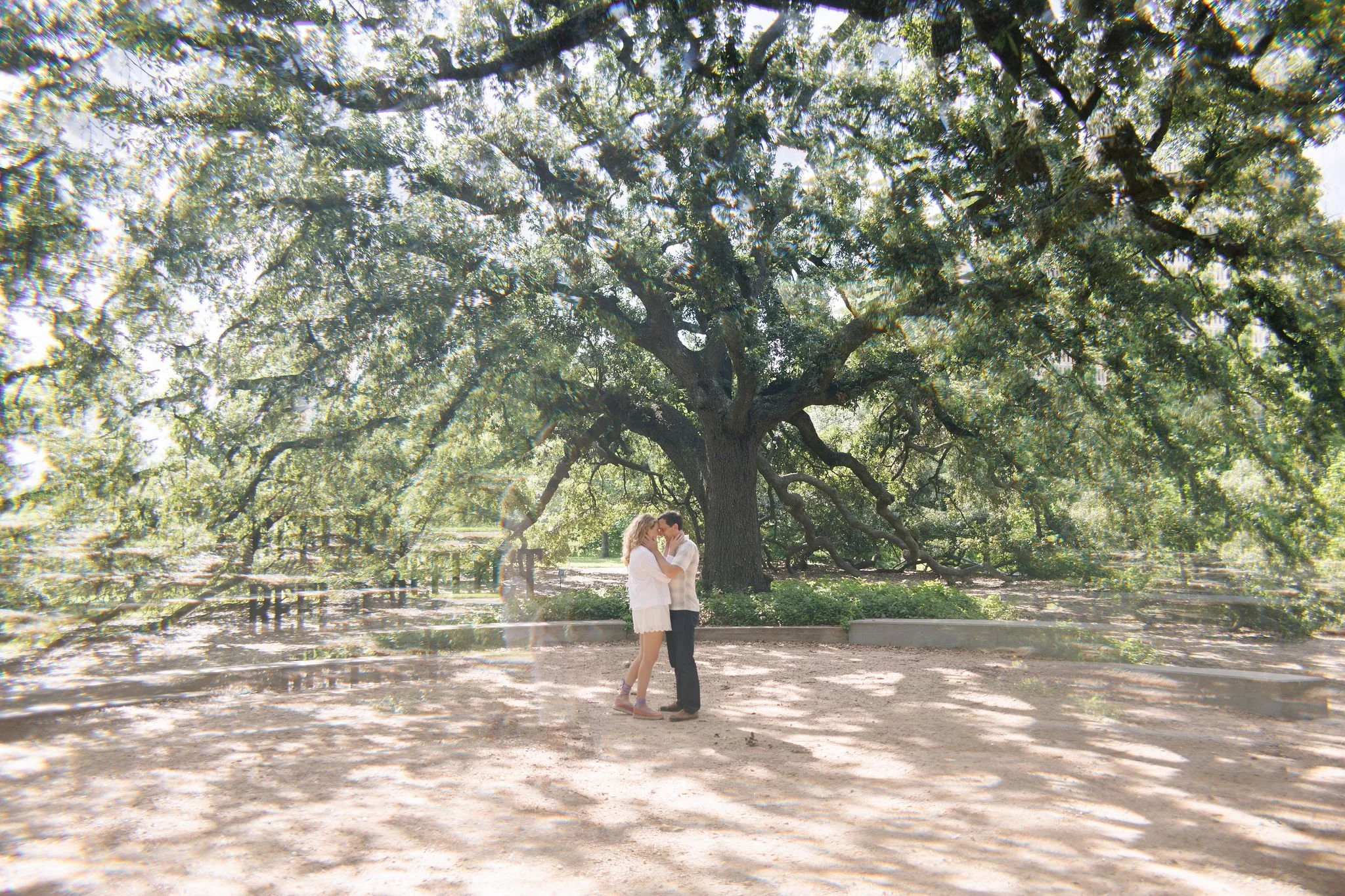 Pascale and Jeff's engagement session at Buffalo Bayou Park