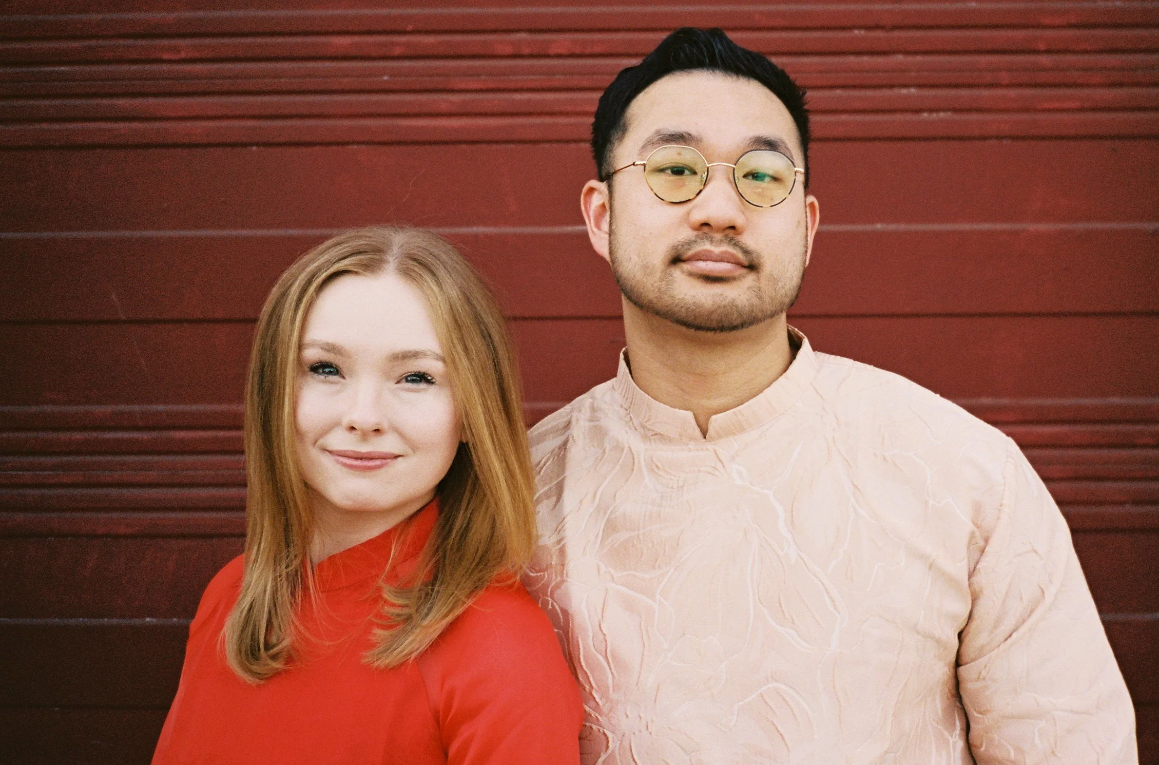 Audrey and Thi's engagement session in the Warehouse District