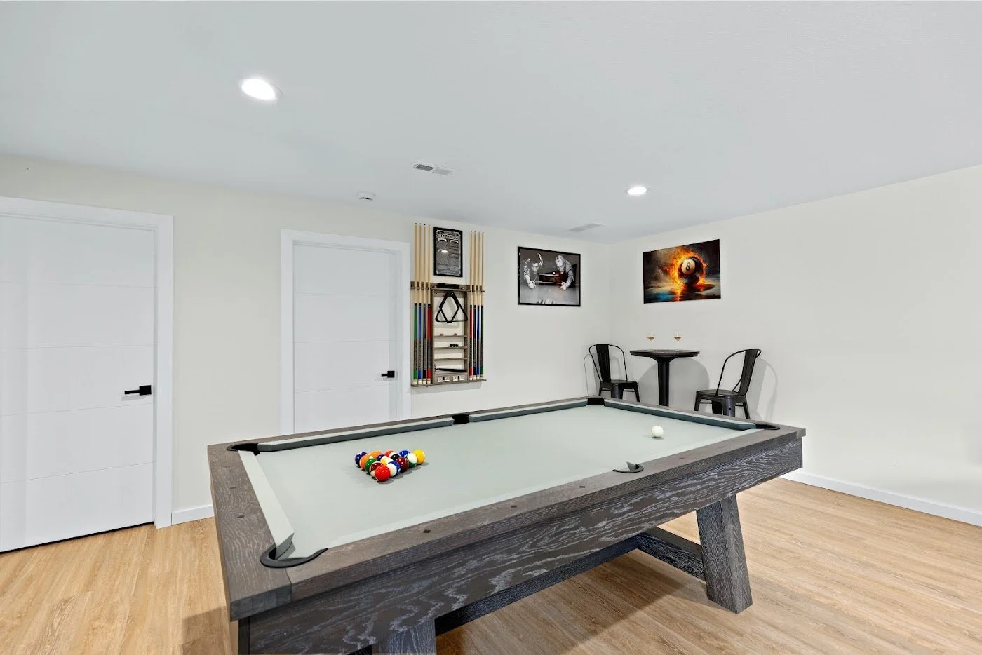 Game room lounge and entertainment setup
