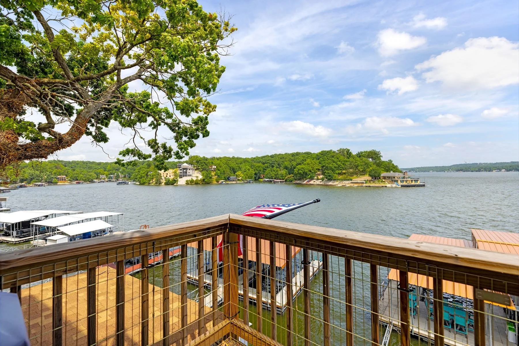 Covered dock and waterfront