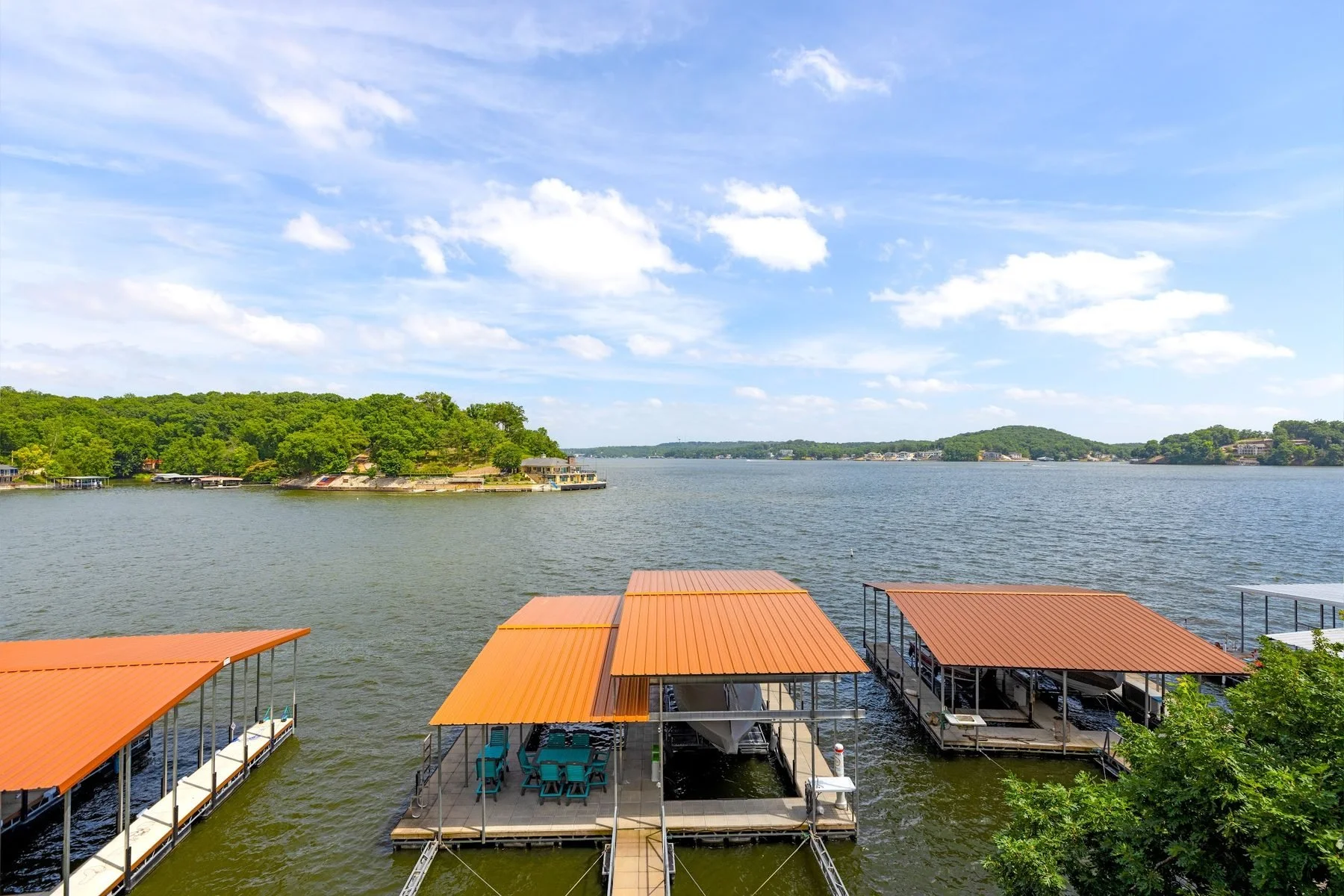 Deck overlooking the water