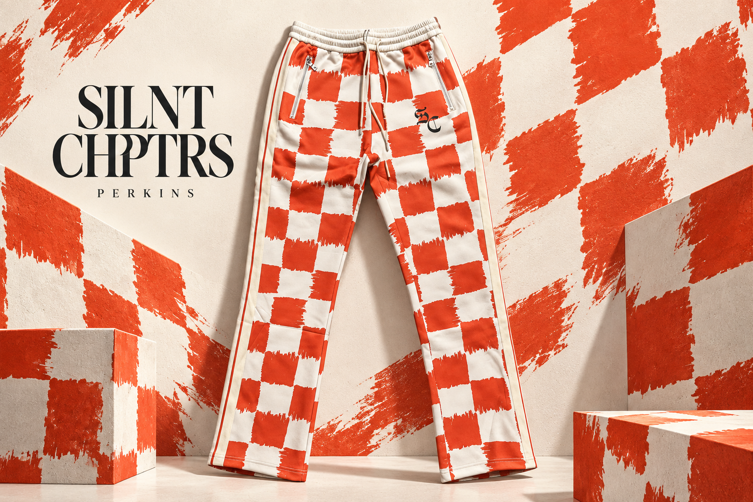SILNT CHPTRS Perkins Orange / Cream Pants promotional artwork