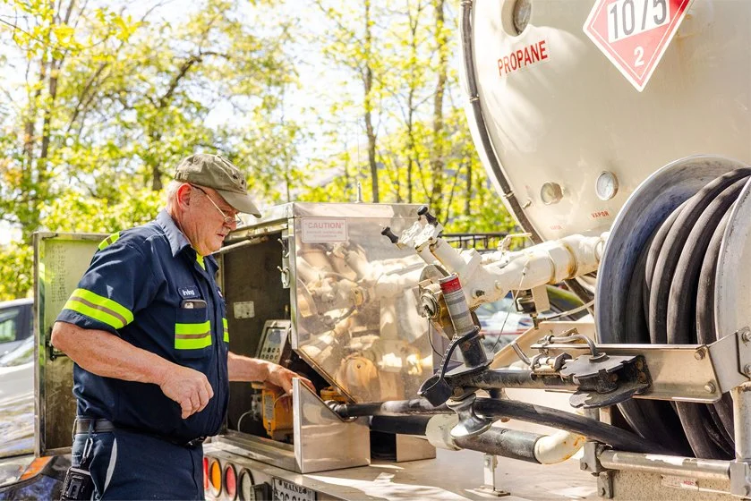 R.H. Foster propane delivery technician