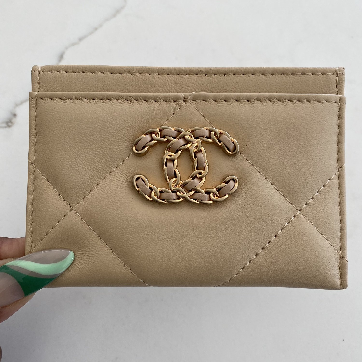 authentic chanel card holder wallet