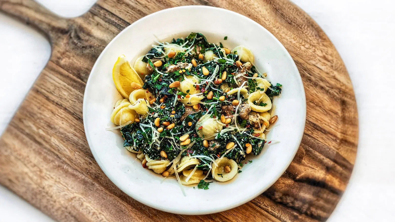 PASTA WITH KALE & SAUSAGE
