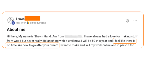 Shawn before selling anything
