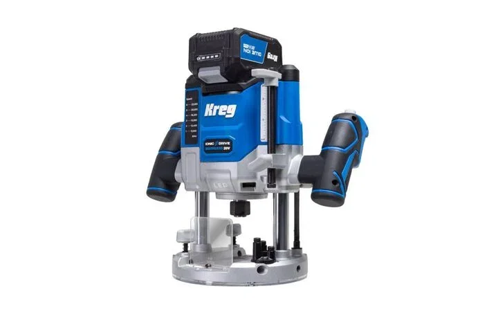 Kreg 20V Ionic Drive 2 1/4 HP cordless plunge router kit KPTBPR225B