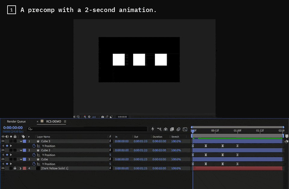 RealCompStretch 在 After Effects 裡把 stretch 過的 precomp 變成真的長度