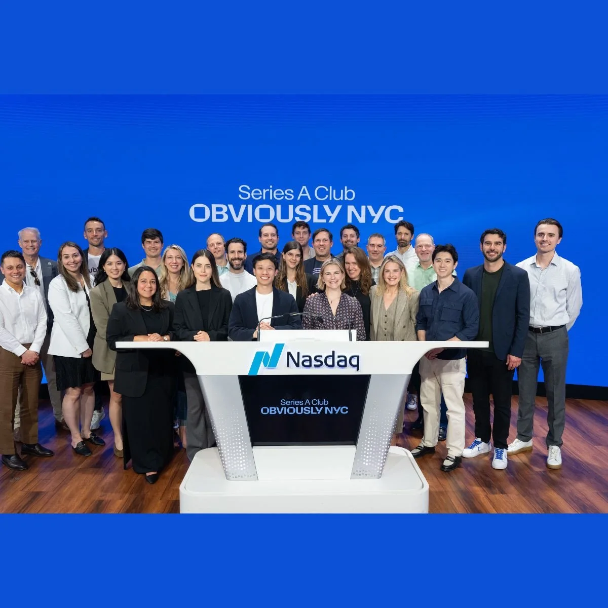 Galina Ozgur with the Series A Club at Nasdaq