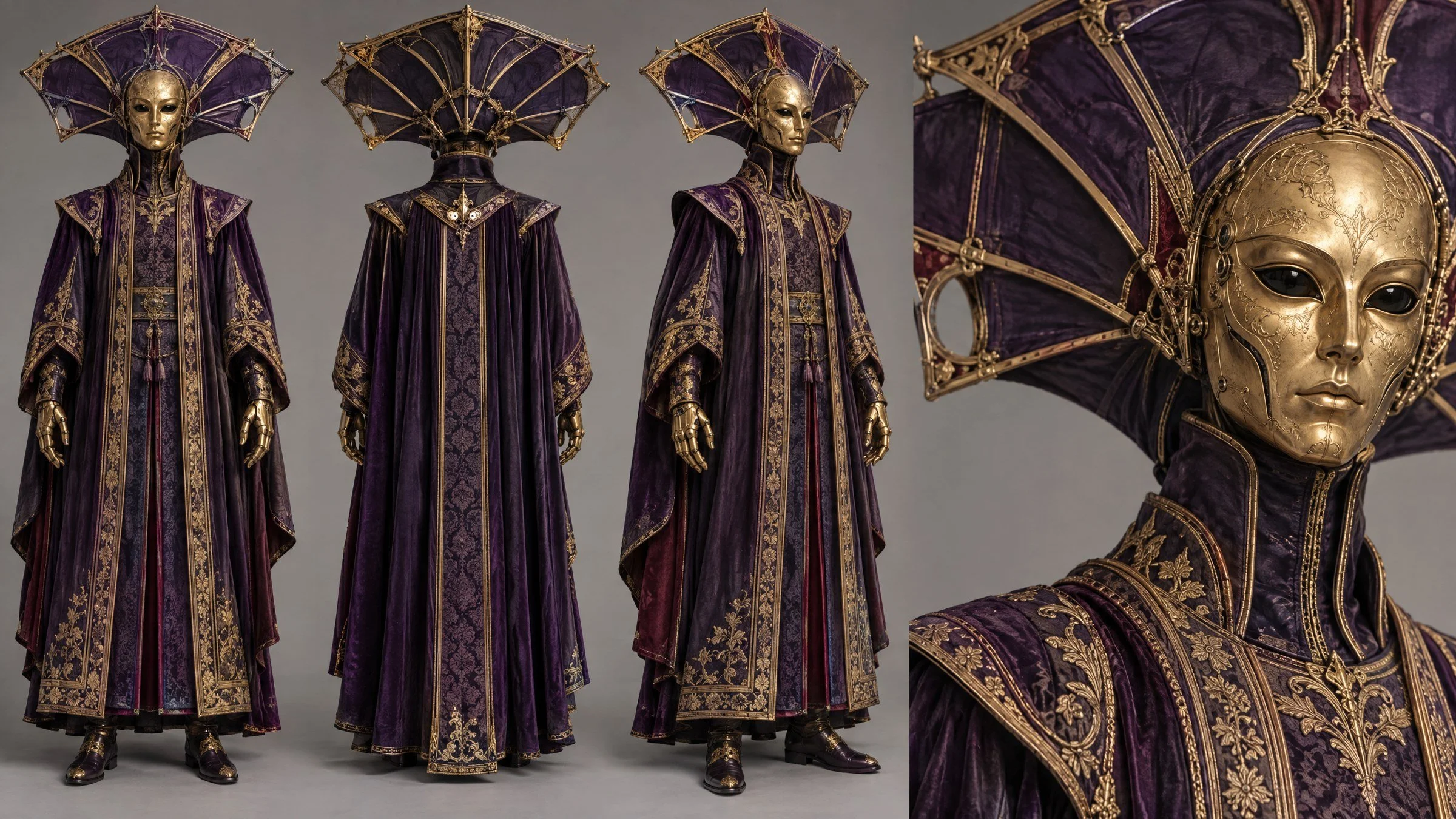 Character design · Costume & mask studies
