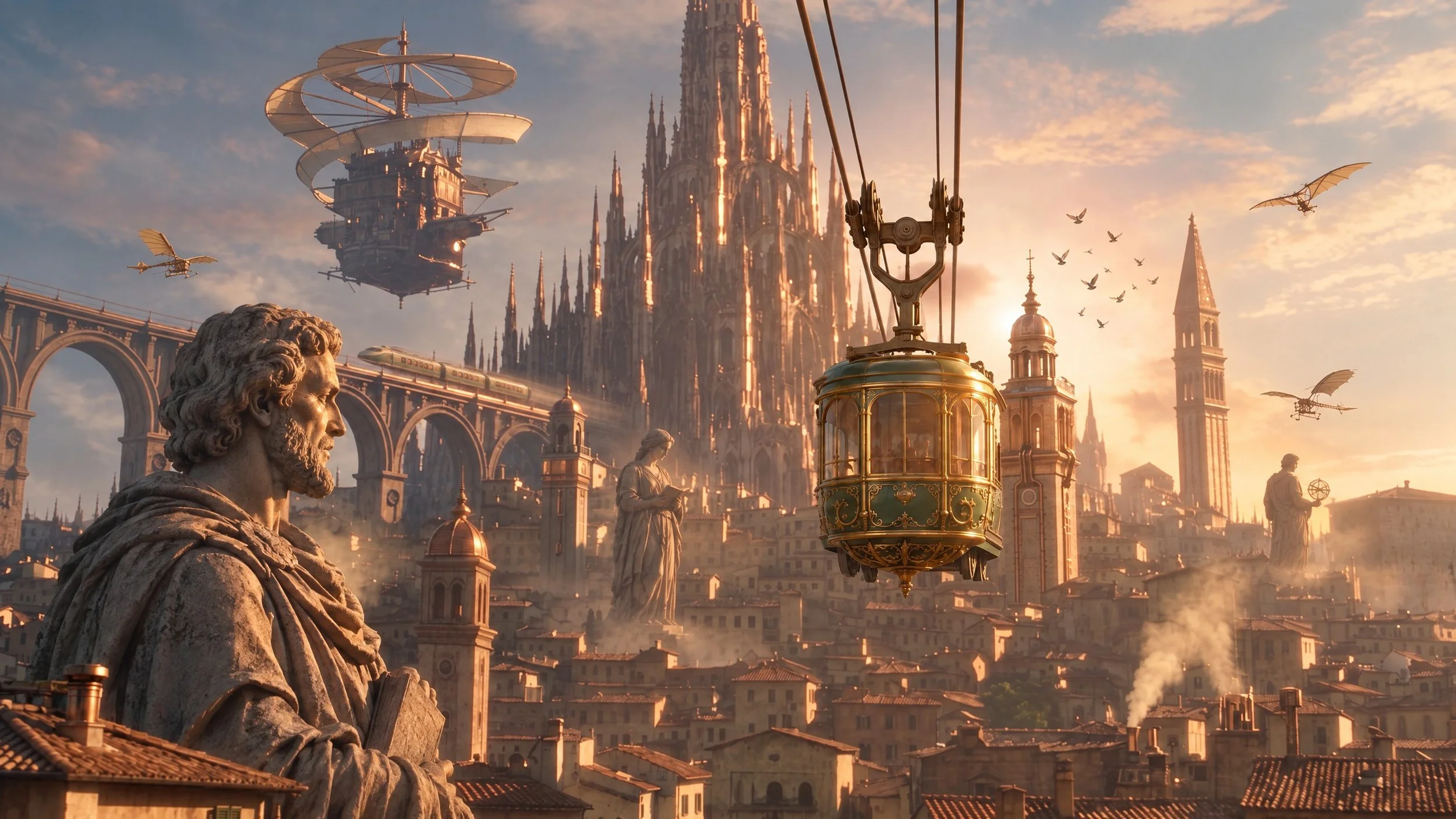Environment design · Renaissance architecture meets impossible machines