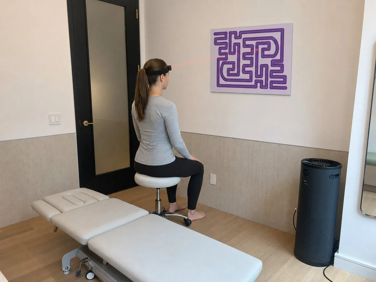Laser tracking sensorimotor drill