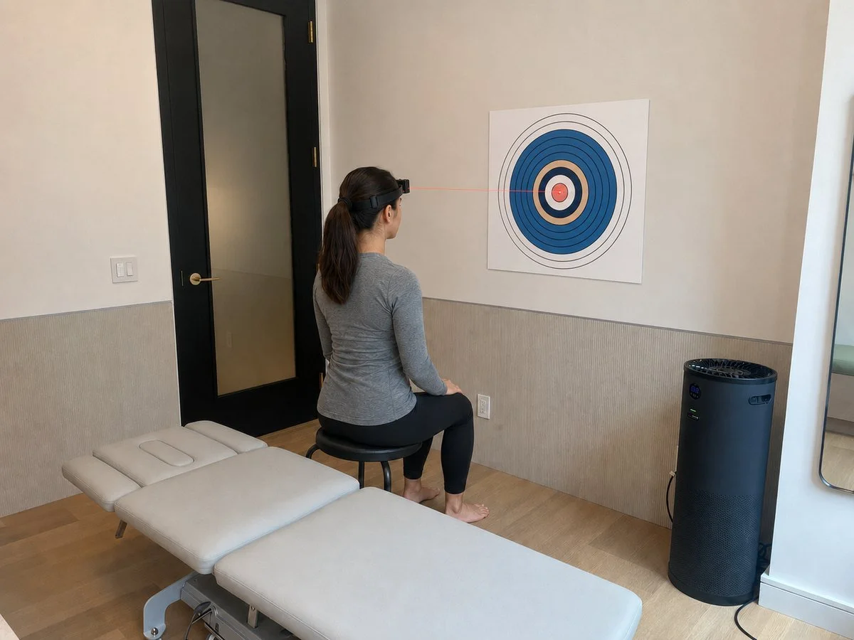 Laser relocation sensorimotor drill
