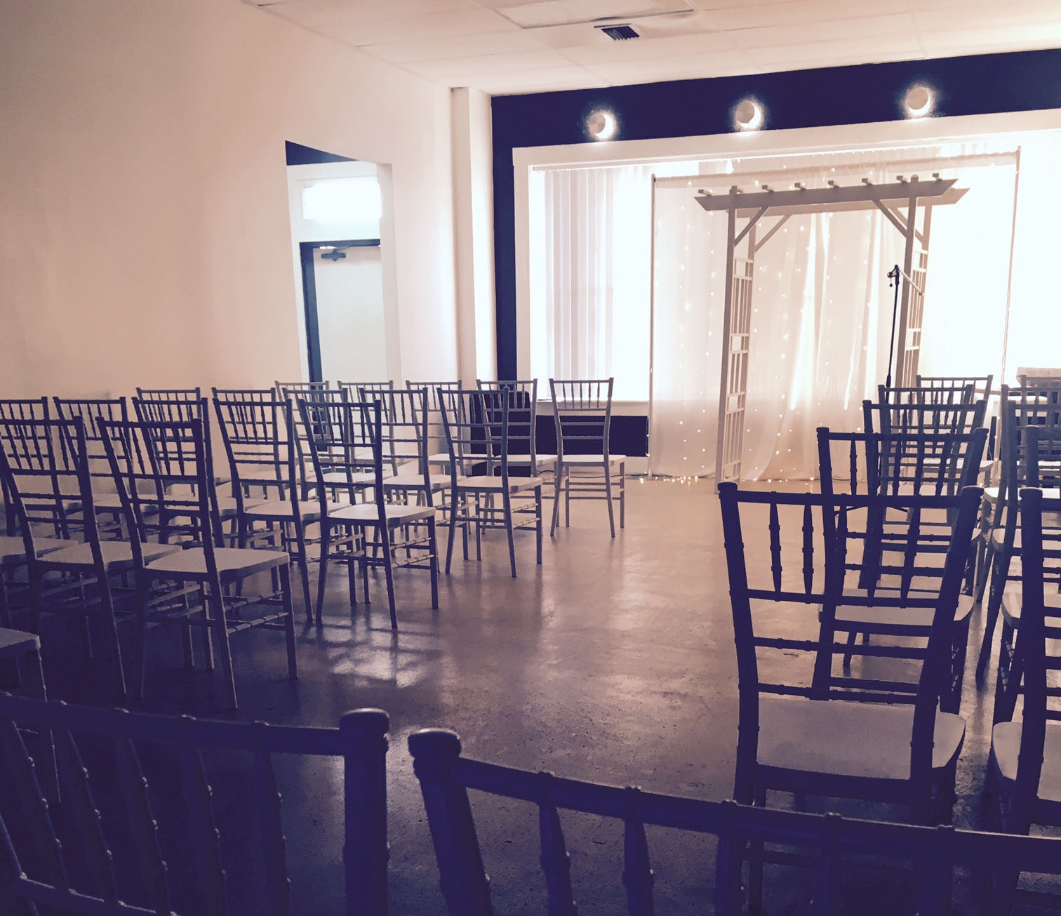 Bayou wedding setup at Eleven Events