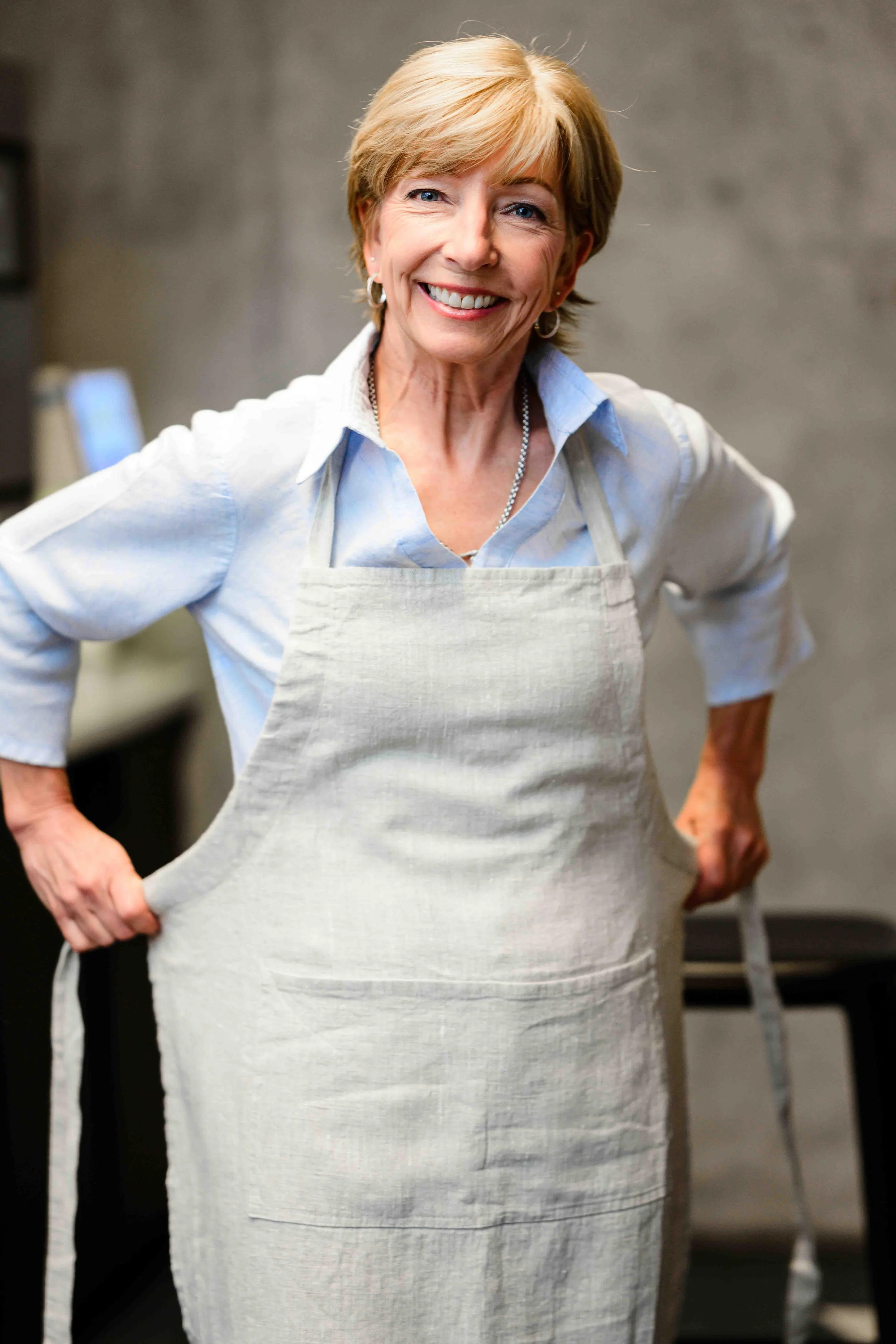 Chef Susan Odell wearing an apron