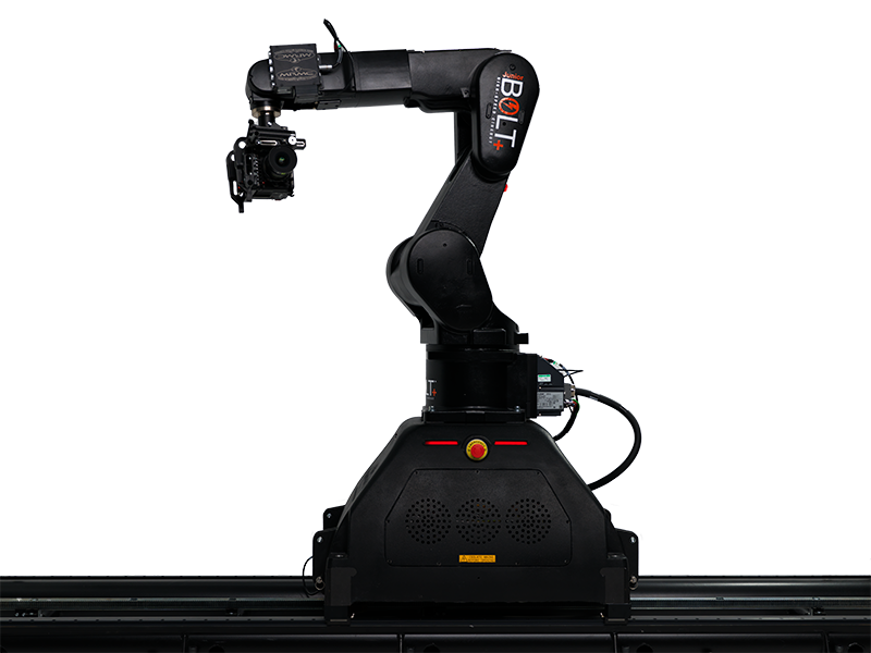 BOLT Jr+ motion control robotarm på räls