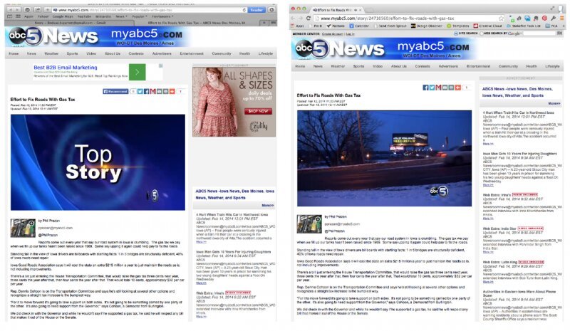 Local TV news coverage