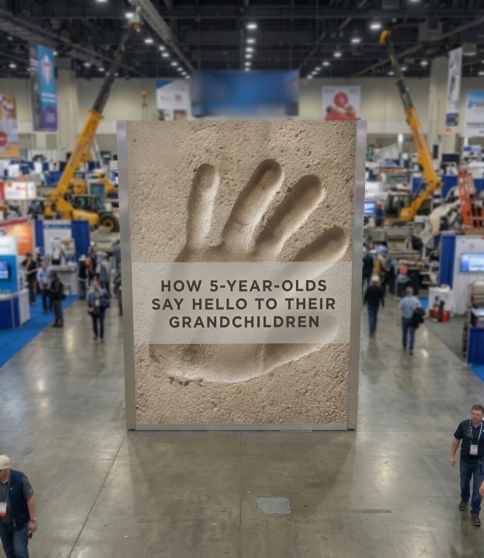 The handprint booth at the trade show