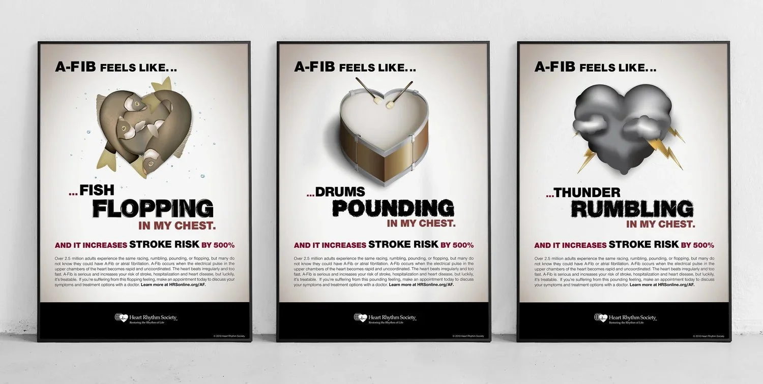 A-Fib campaign posters