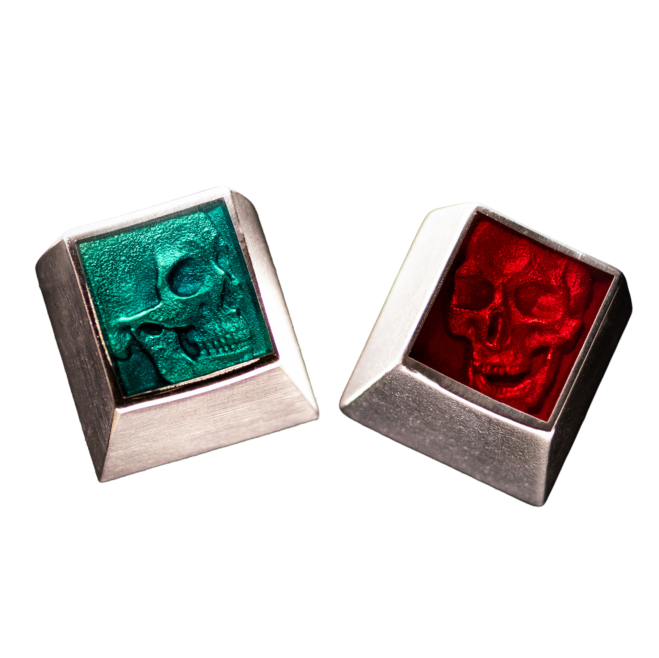 Venom and Vigor metal keycaps together