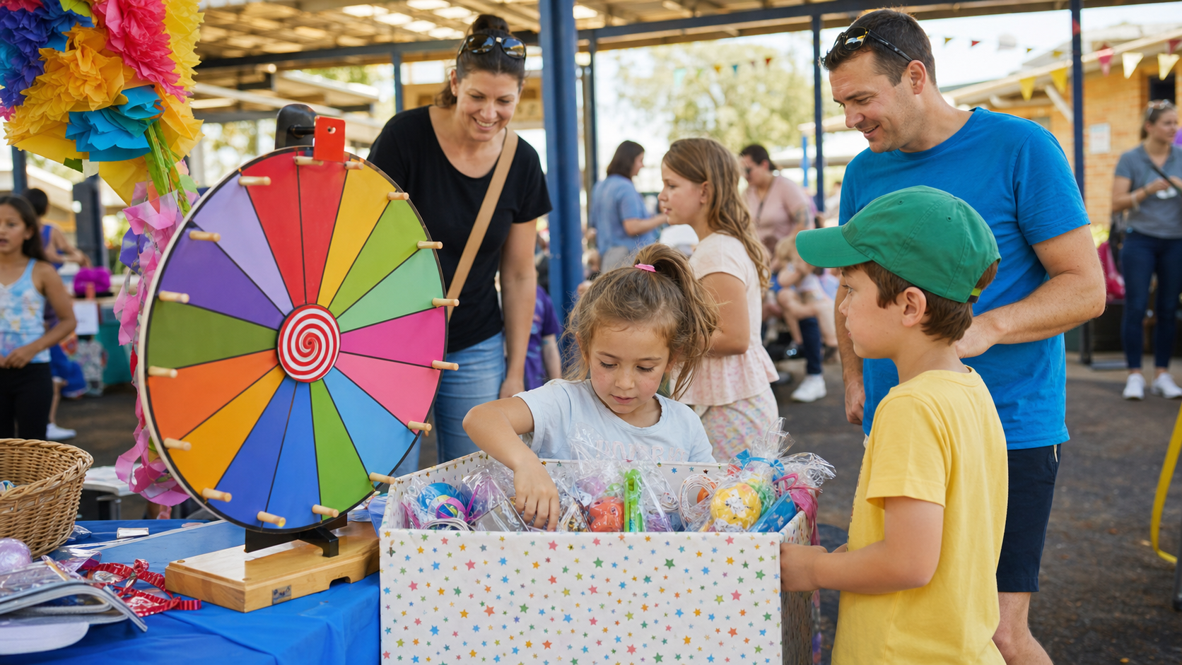 Lucky Dip and Spin to Win prizes at the fete