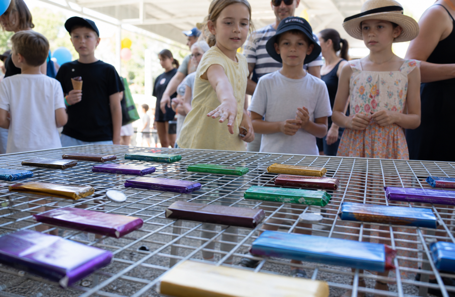 Treat Toss game with prizes at the fete