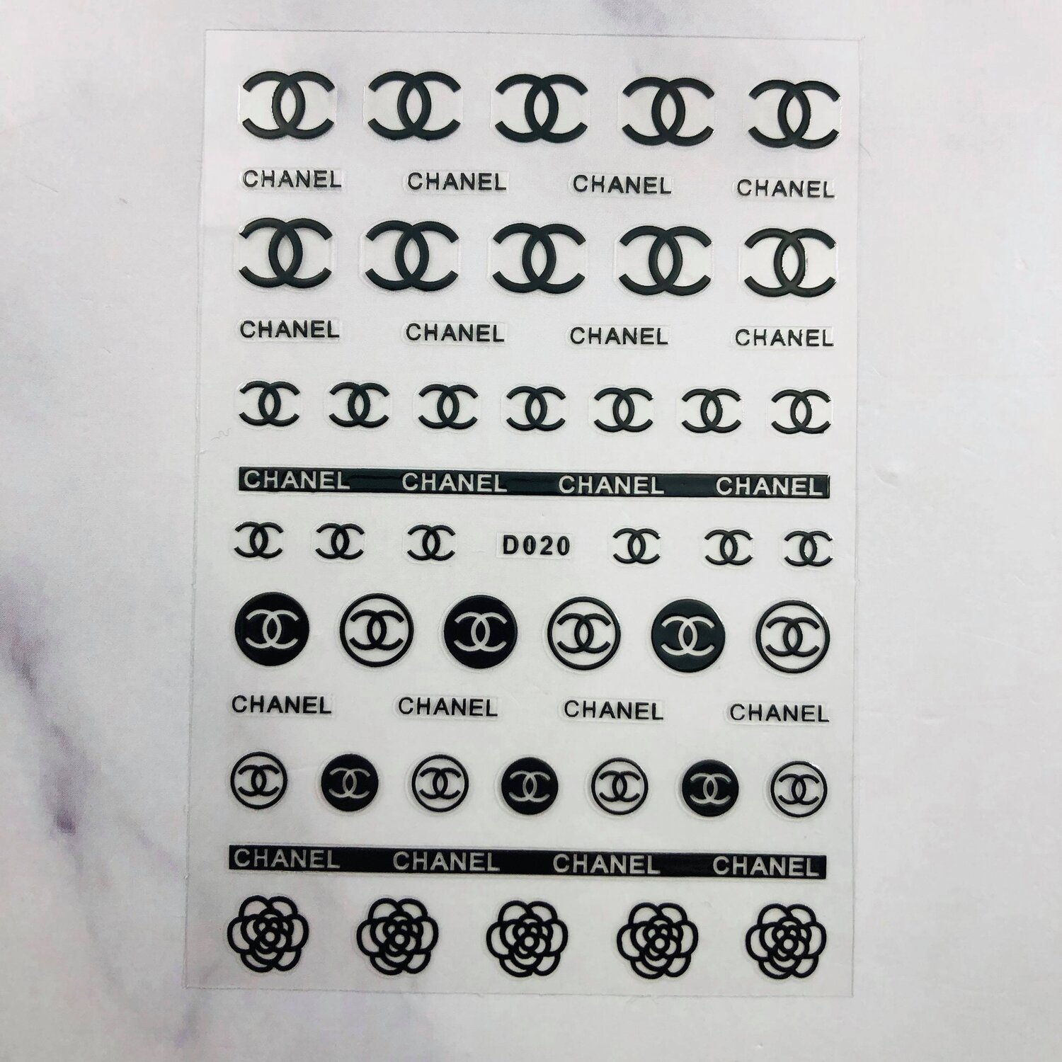 White C D020 - Nail Art Sticker — Glitz Accessories & Such.