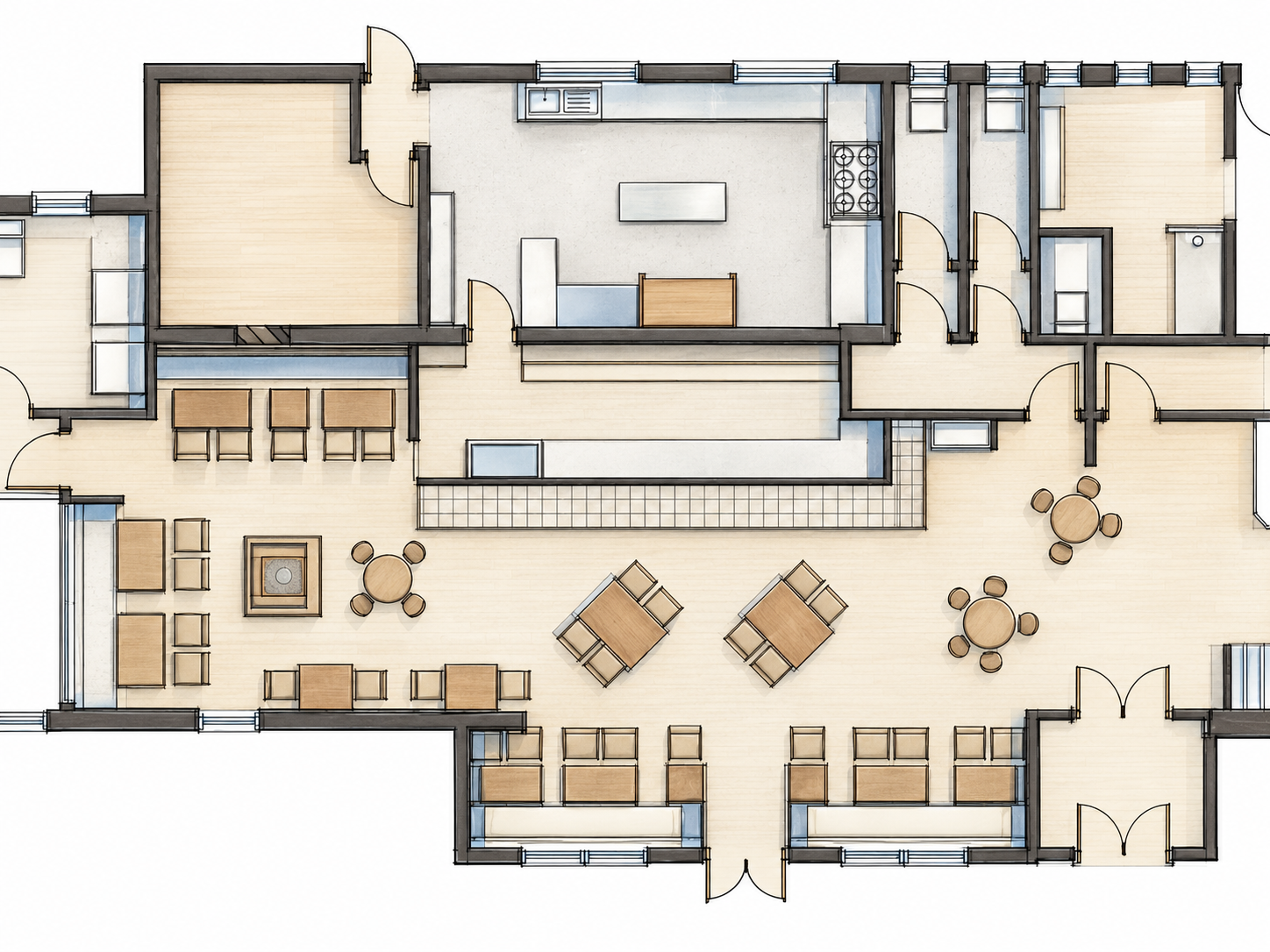Proposed floor plan for the refurbished clubhouse