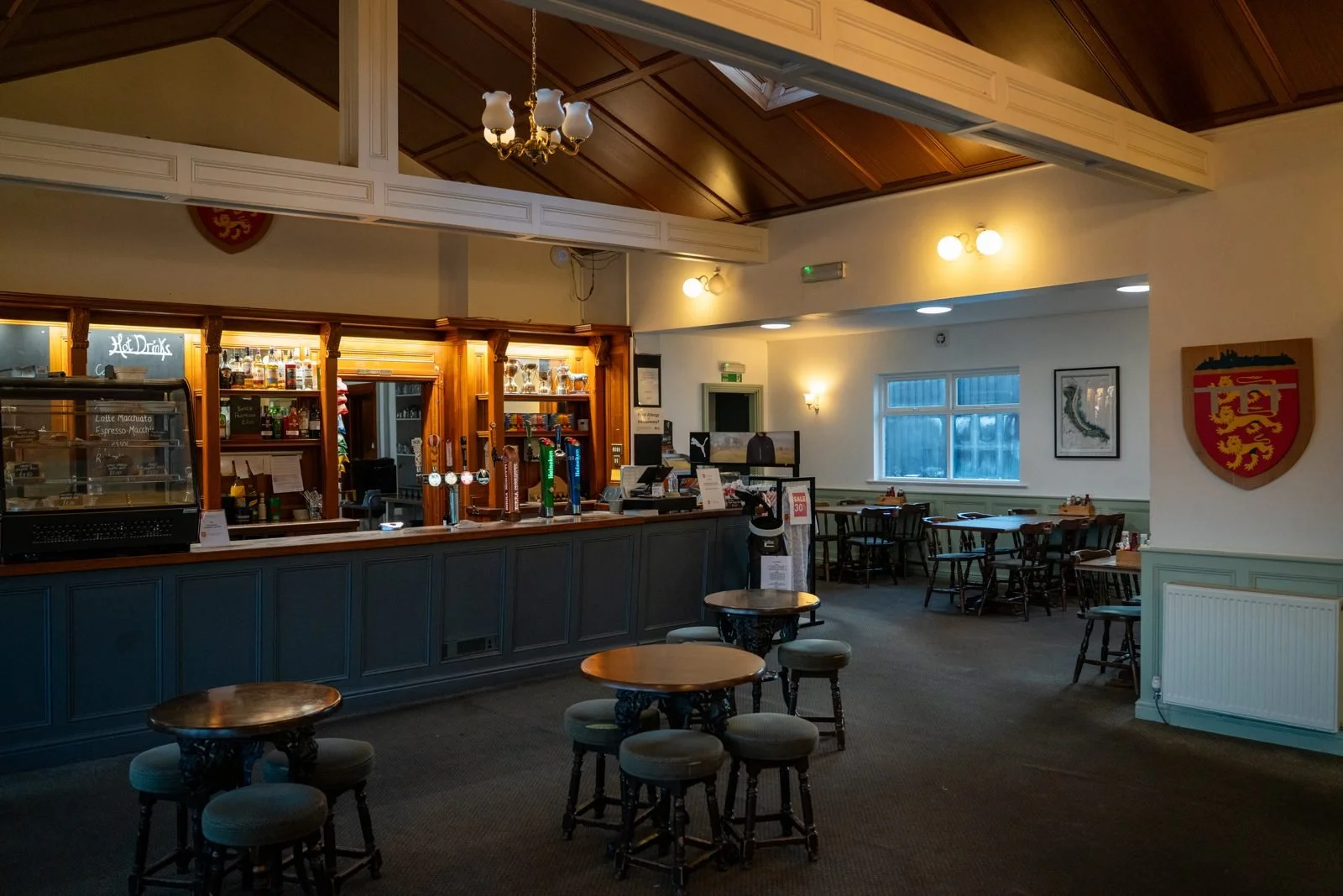The old bar at Dunstanburgh Castle Golf Course before the refit