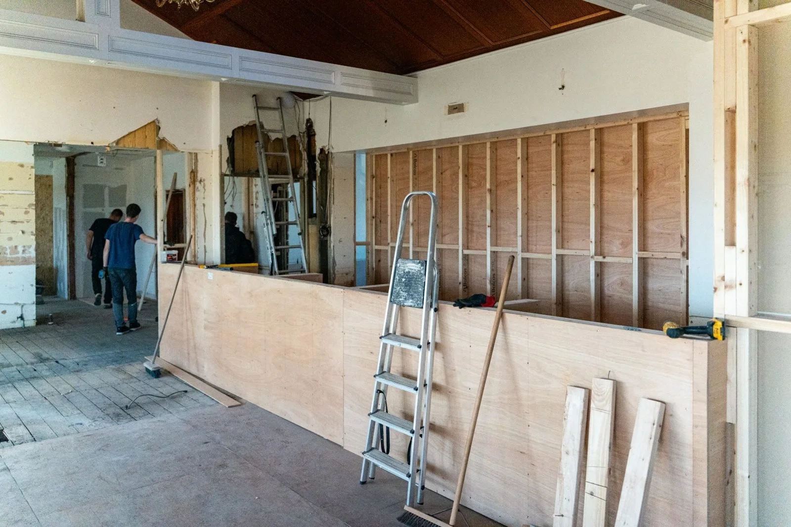 The new bar taking shape in the clubhouse at Dunstanburgh Castle Golf Course