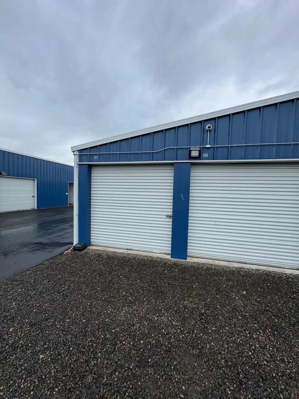 Camera mounted to storage unit