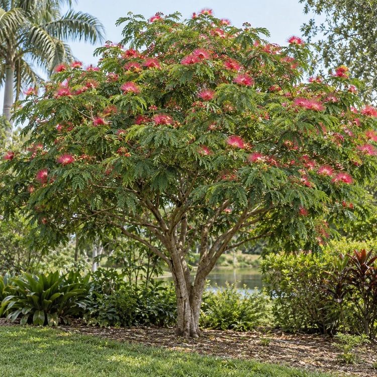 AI botanical illustration of Powderpuff Tree