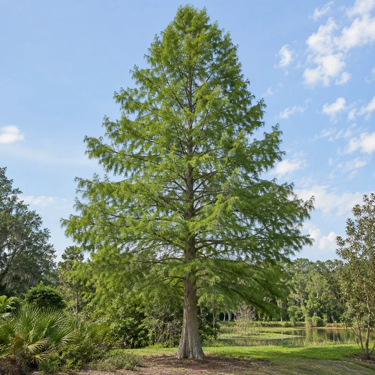 AI botanical illustration of Bald Cypress