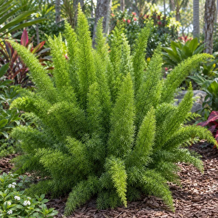 AI botanical illustration of Asparagus fern · identify selection