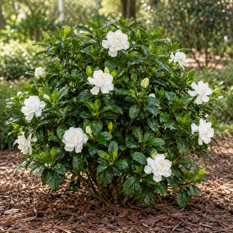 AI botanical illustration of Gardenia — standard