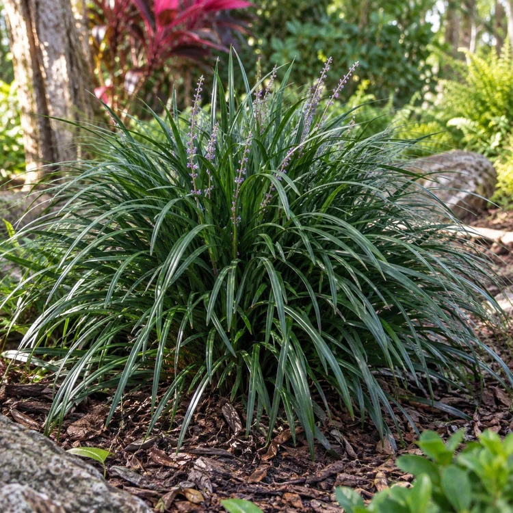 AI botanical illustration of Mondo Grass — regular