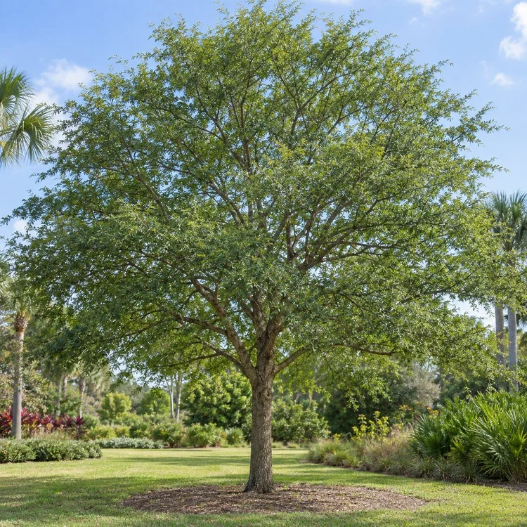 AI botanical illustration of Drake Elm
