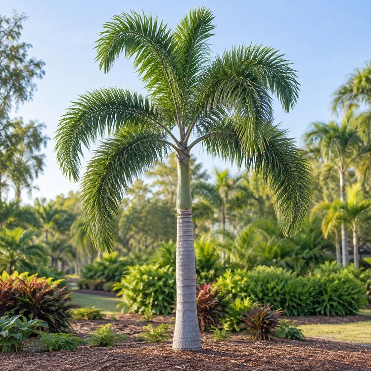AI botanical illustration of Foxtail Palm
