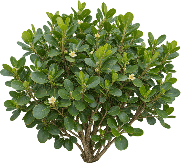 AI-generated illustration of small-leaf clusia, not a nursery size reference