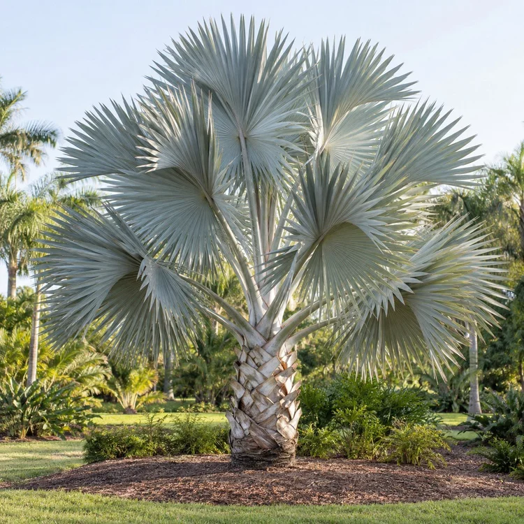 AI botanical illustration of Bismarck Palm