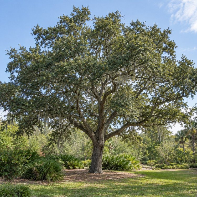 AI botanical illustration of Live Oak