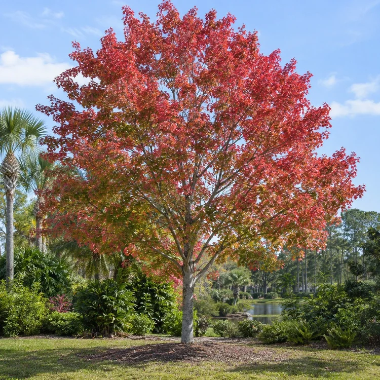 AI botanical illustration of Red Maple
