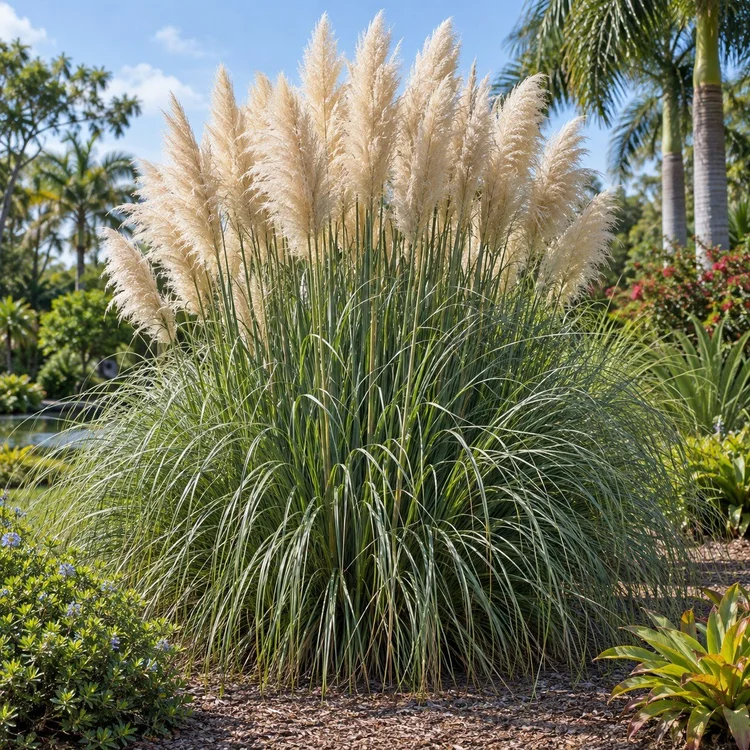 AI botanical illustration of Pampas Grass