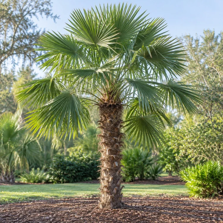 AI botanical illustration of Windmill Palm