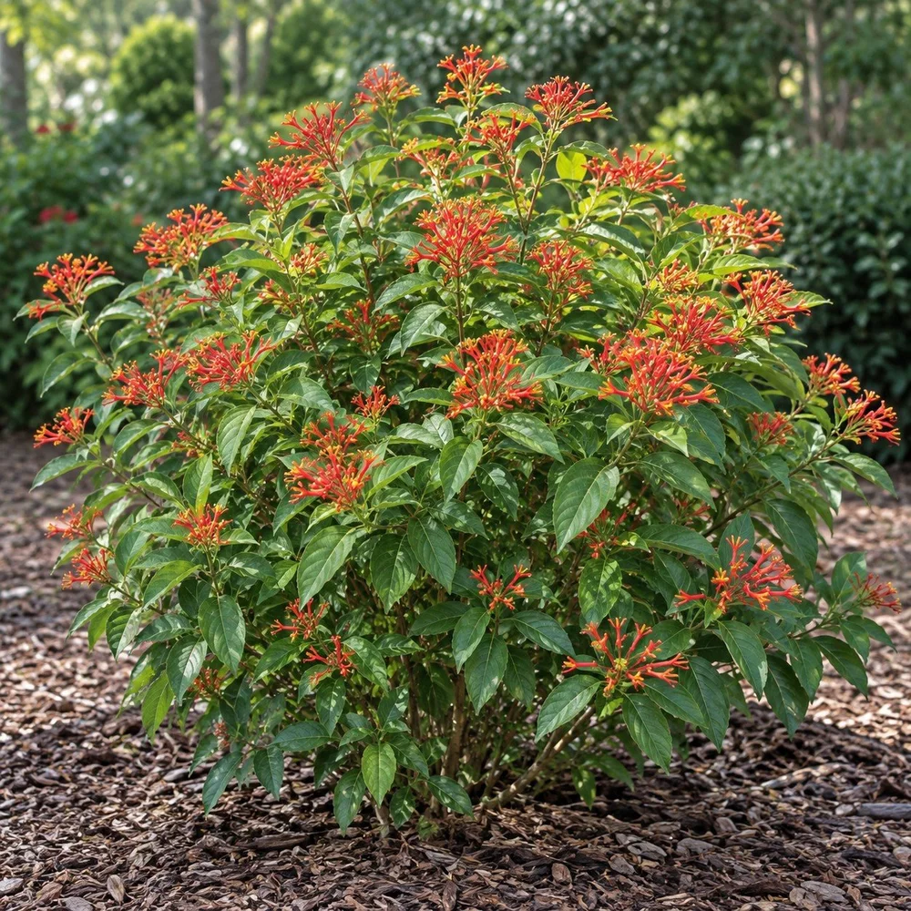 AI-generated showroom illustration of Firebush