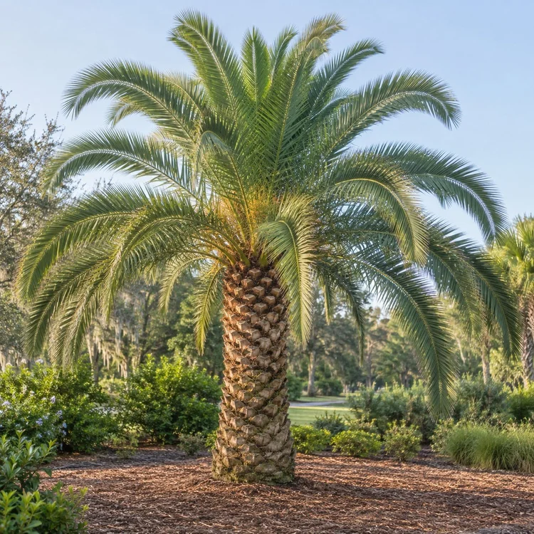 AI botanical illustration of Canary Island Date Palm