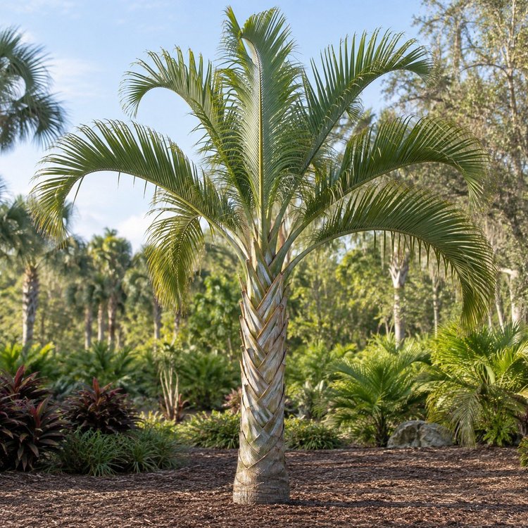 AI botanical illustration of Triangle Palm