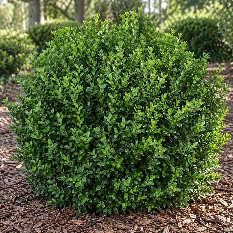 AI botanical illustration of Boxwood — Green Beauty